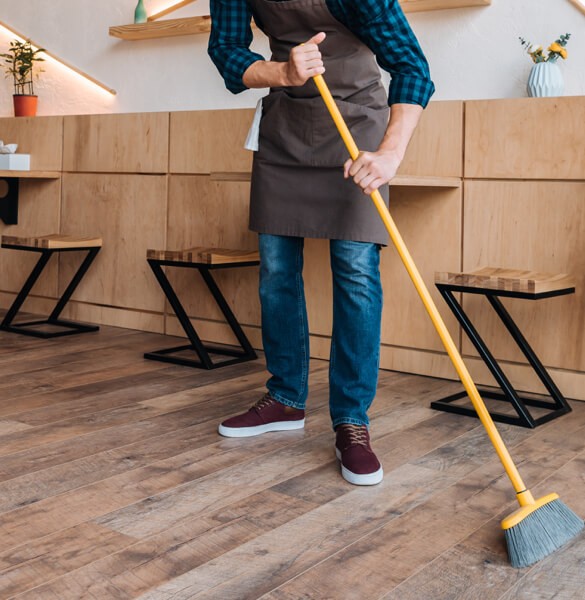 sweep hardwood floor | Metro Flooring & Design